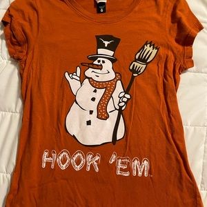 University of Texas Hook Em snowman Christmas